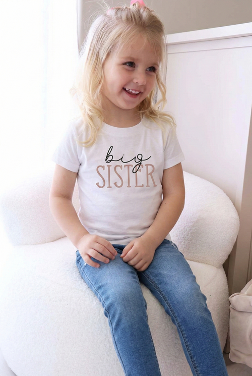 Big Sister Graphic Tee | White