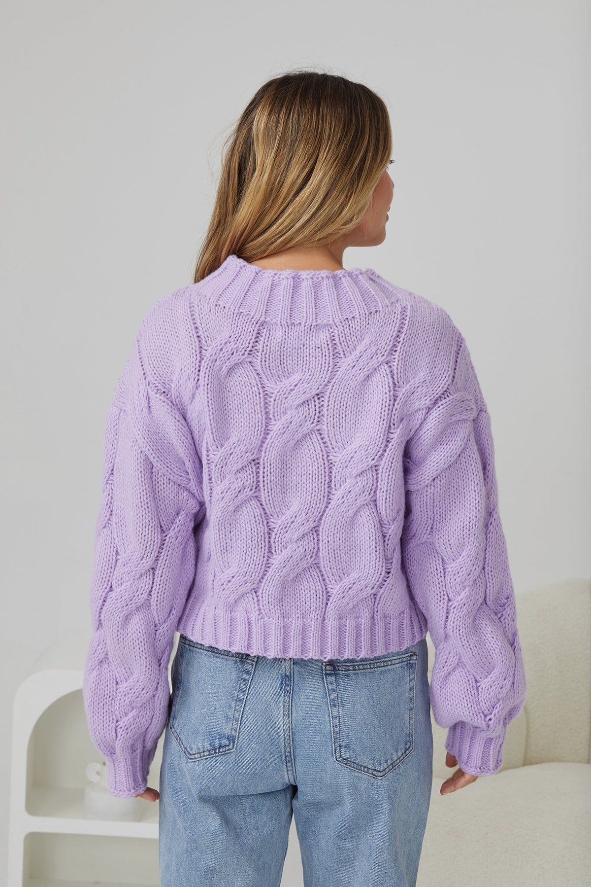 Hadi Knit - Lilac | Women's Relaxed Fit Knit Jumper