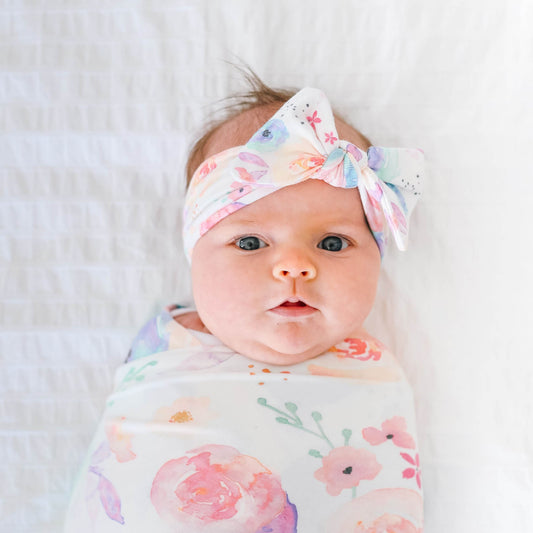 Knit Headband Bow - Bloom