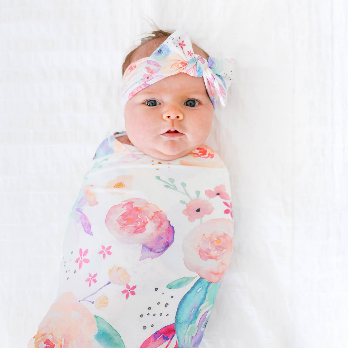 Knit Swaddle Blanket - Bloom