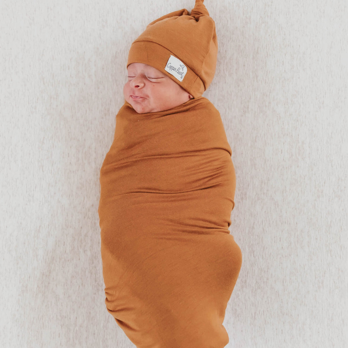 Knit Swaddle Blanket - Camel