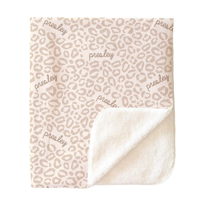 Lovely Leopard Personalized Kids Blanket