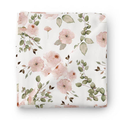 Millie's Dusty Rose Garden Oversized Swaddle Blanket