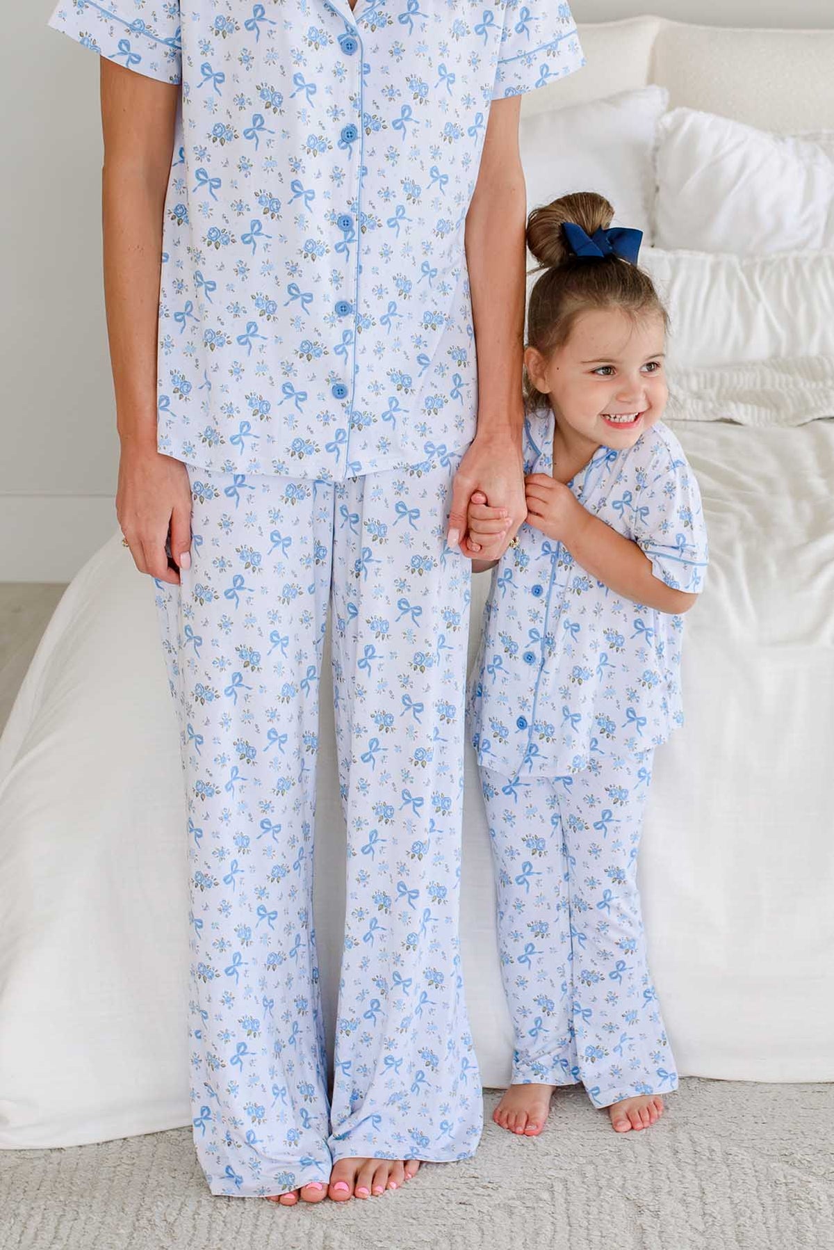 Girls' Two-Piece Bamboo Flare Lounge Set | Tied In Blooms