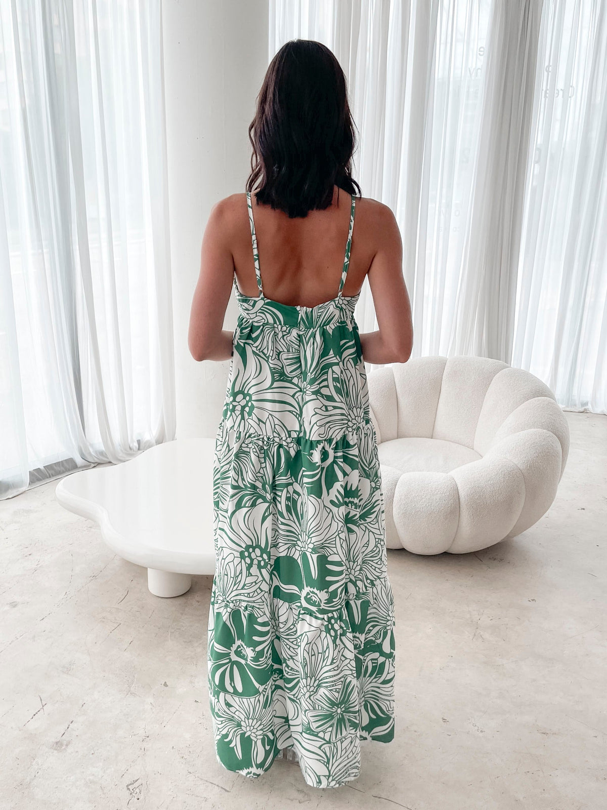 Oloria Green Floral Dress | Women's Floral Maxi Dress