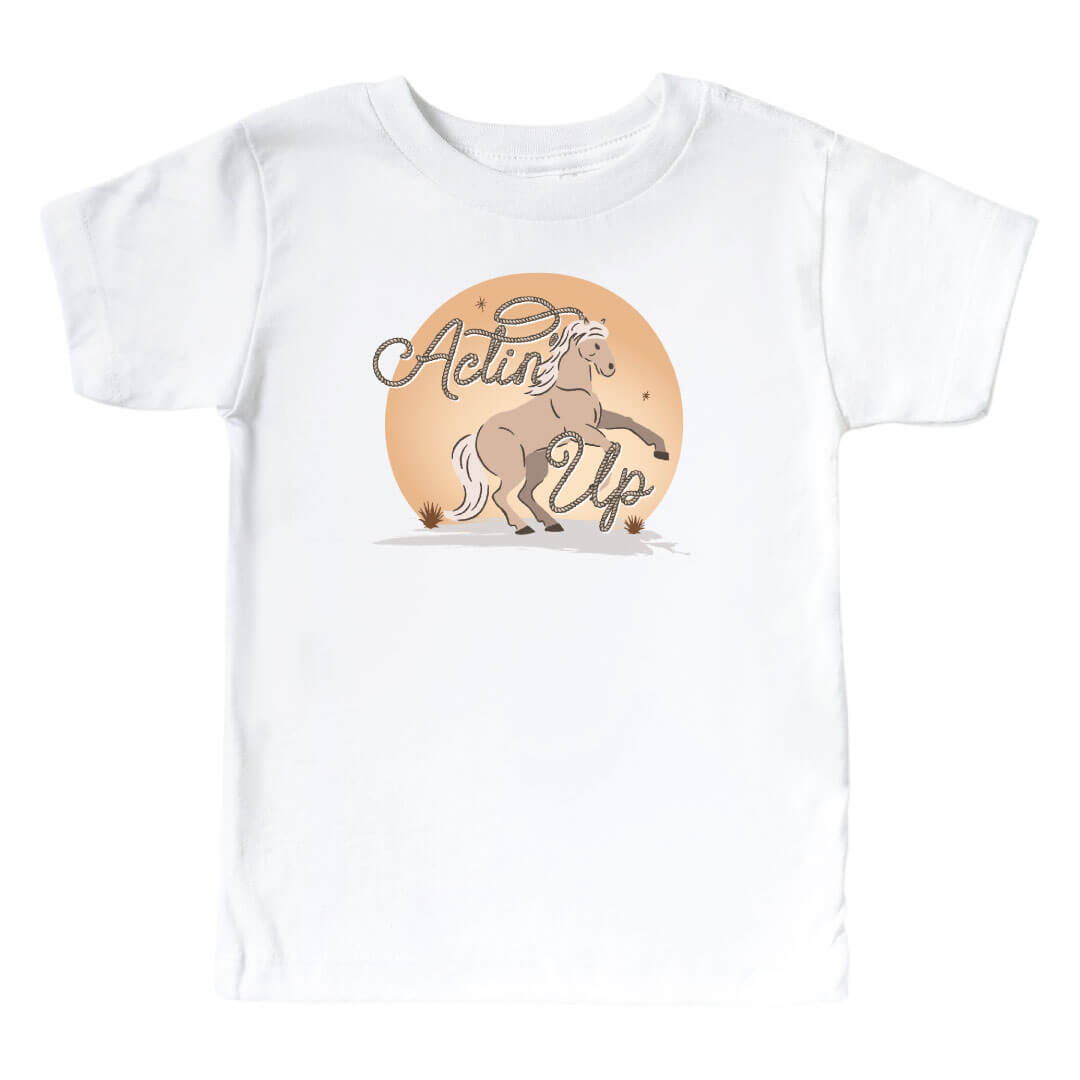 Actin' Up Kids Graphic Tee | White