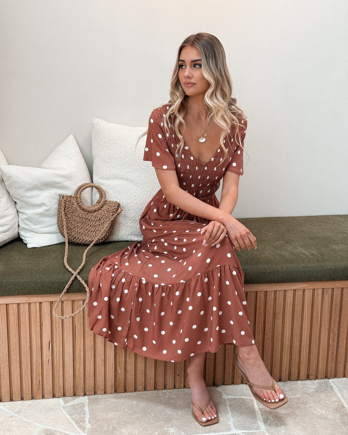 Pauletta Dress - Rust Spot