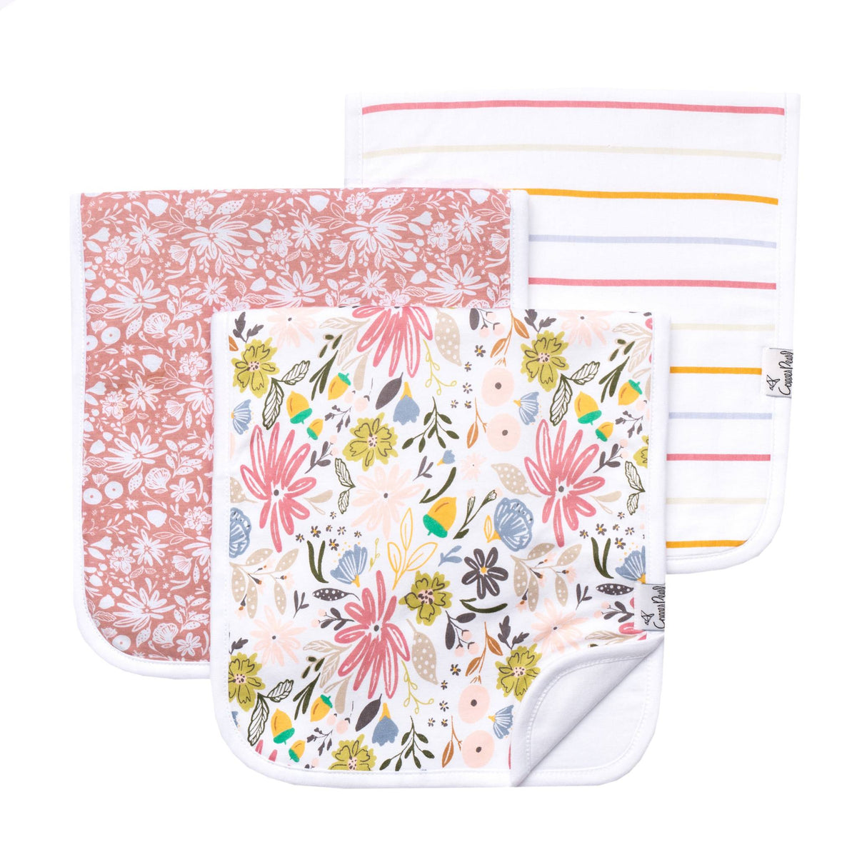 3 Pack Premium Burp Cloths - Olive