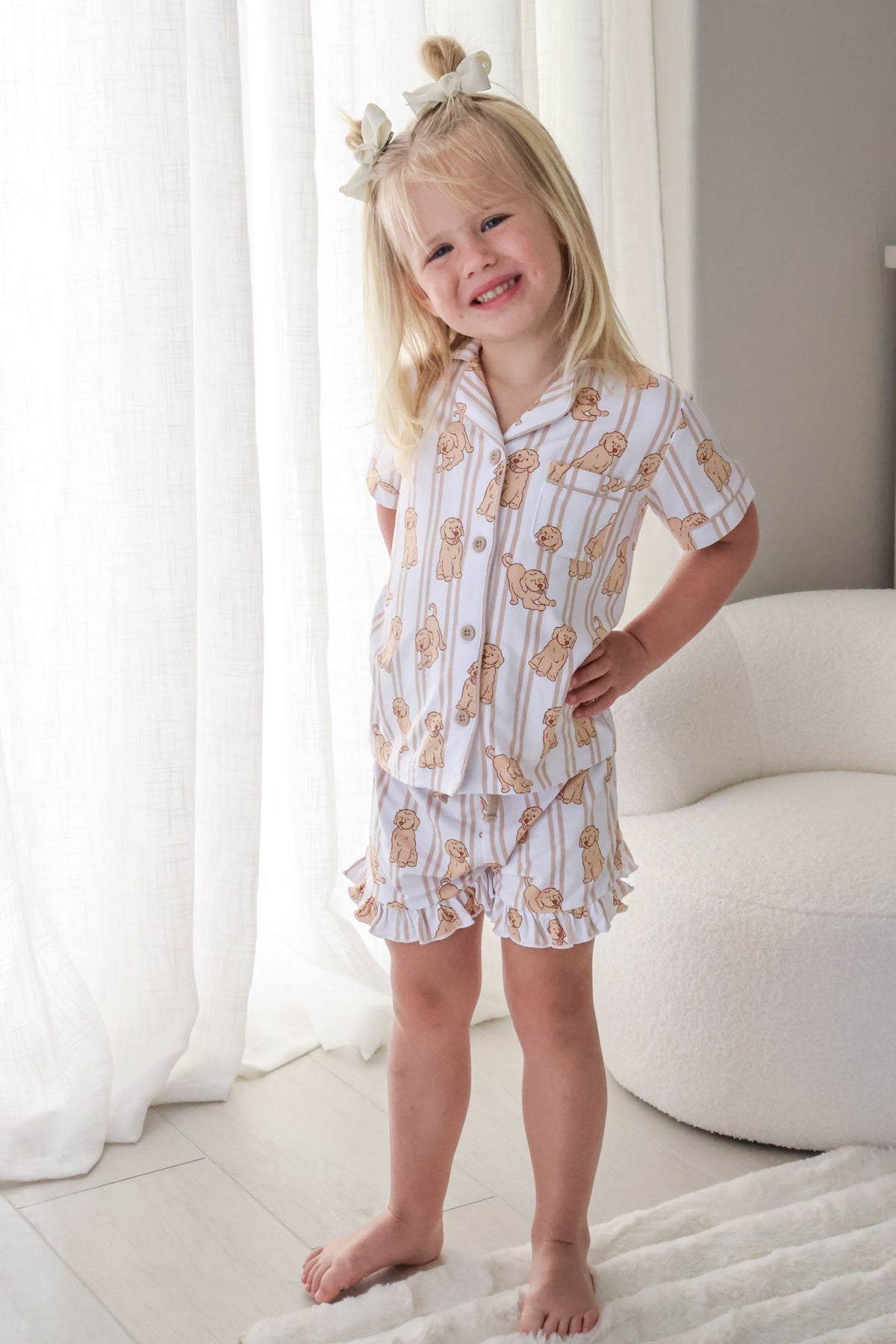Girl's Two Piece Short Lounge Set | Ruff Life