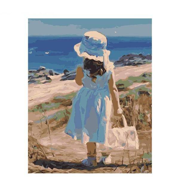 A Little Girl Paint By Numbers Kit