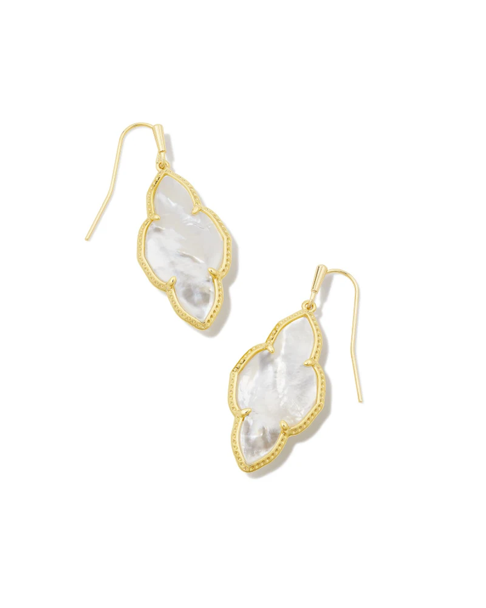 Abbie Drop Earring  Ivory MOP Gold