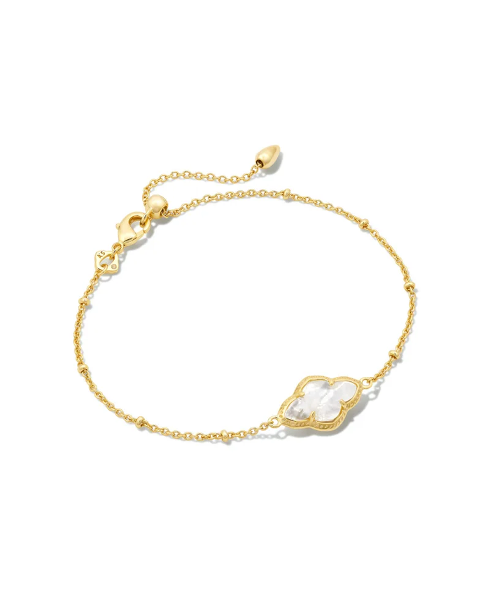 Abbie Satellite Chain Bracelet Ivory MOP Gold