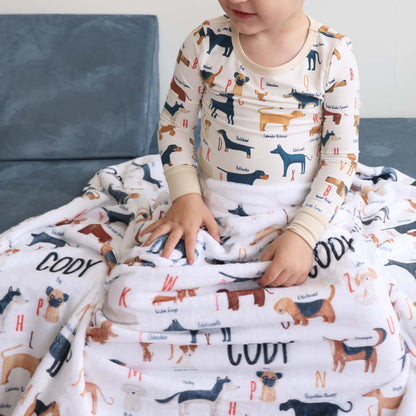 ABC Paw-ty Personalized Kids Blanket