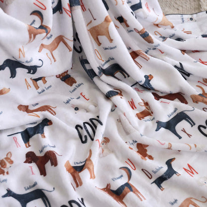 ABC Paw-ty Personalized Kids Blanket