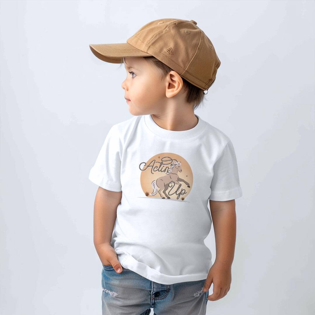 Actin' Up Kids Graphic Tee | White