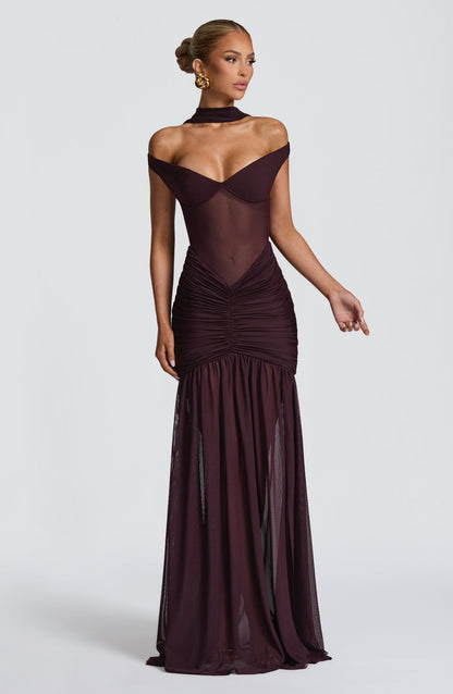 Alaia Maxi Dress - Plum