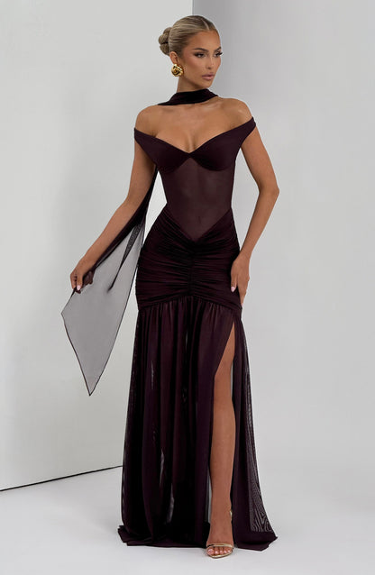 Alaia Maxi Dress - Plum
