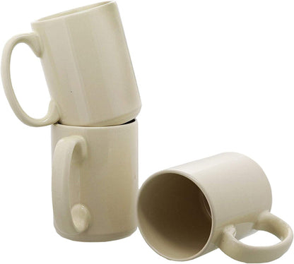 Almond Ceramic Coffee Mugs