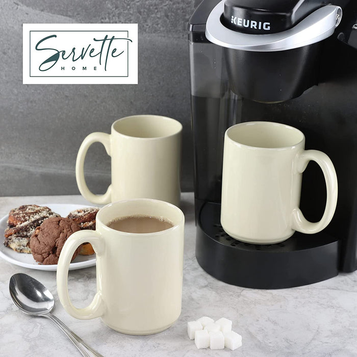 Almond Ceramic Coffee Mugs