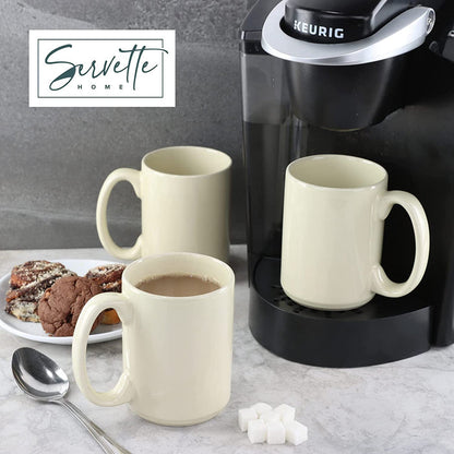 Almond Ceramic Coffee Mugs
