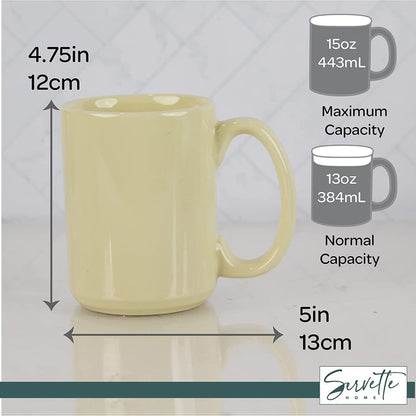 Almond Ceramic Coffee Mugs