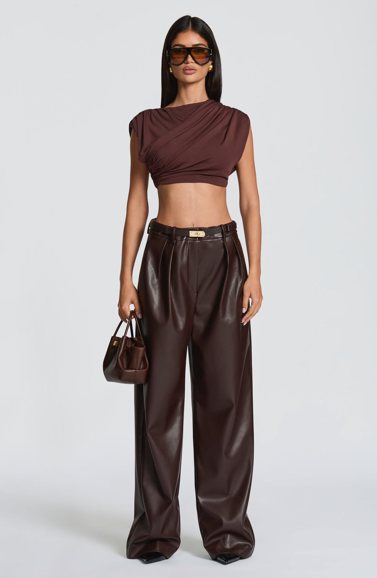 Amara Top - Plum Brown