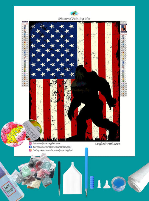 American Bigfoot Diamond Painting