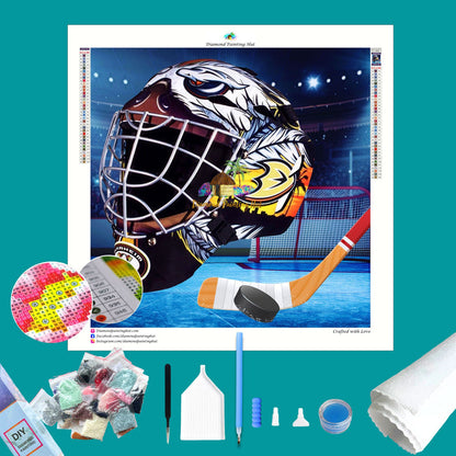 Anaheim Ducks NHL Hockey Net & Mask Diamond Painting