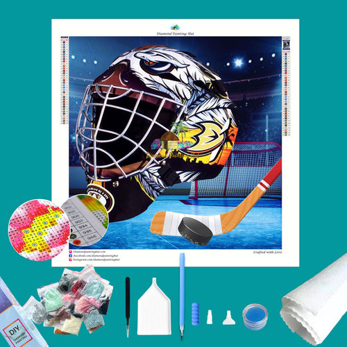 Anaheim Ducks NHL Hockey Net & Mask Diamond Painting