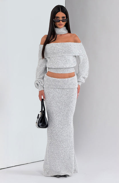 Andie Top - Light Grey Marl
