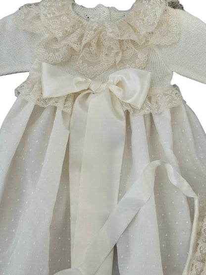 Andrea Ivory Half-Knitted Gown