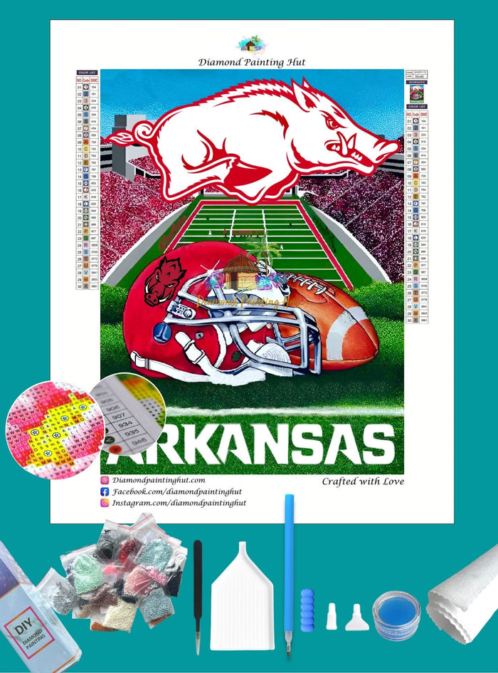 Arkansas NCAA Home Diamond Painting