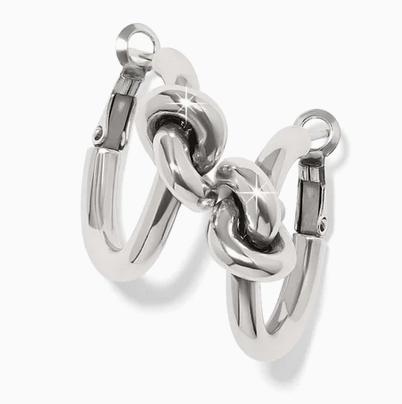 Athena Scalloped Post Drop Earrings Silver