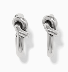 Athena Scalloped Post Drop Earrings Silver
