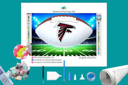 Atlanta Falcons White NFL Football Diamond Painting-Diamond Painting Hut