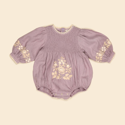 Baby Noemi Romper in Dusky Lavender
