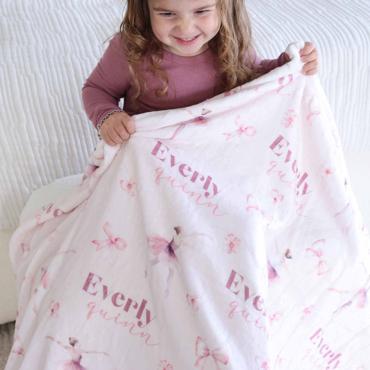 Ballet & Bows Personalized Kids Blanket