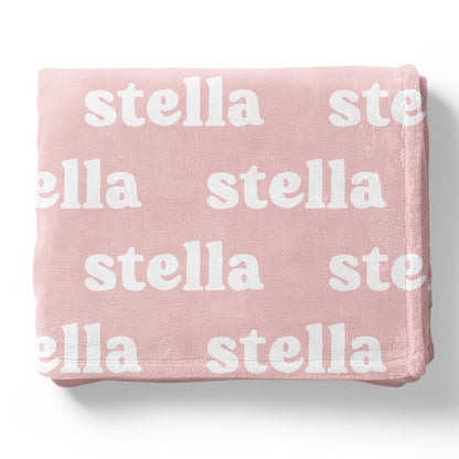 Perfectly Pink Personalized Color Blanket