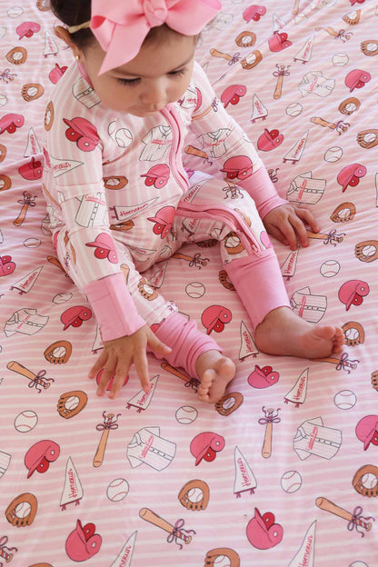 Ballpark Babes Convertible Zip Romper