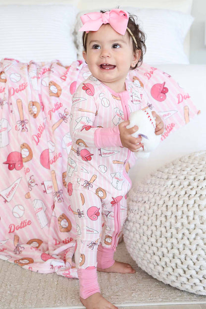 Ballpark Babes Convertible Zip Romper