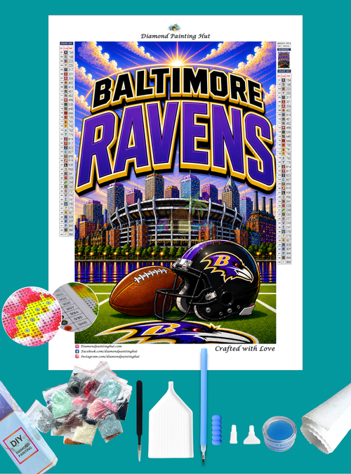 Baltimore NFL Skyline Diamond Painting