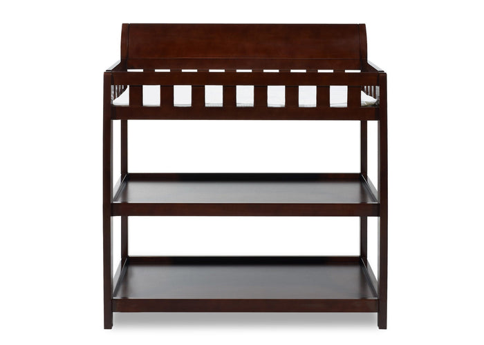 Delta Children Black Cherry Espresso (607) Bentley Changing Table, Front View c2c