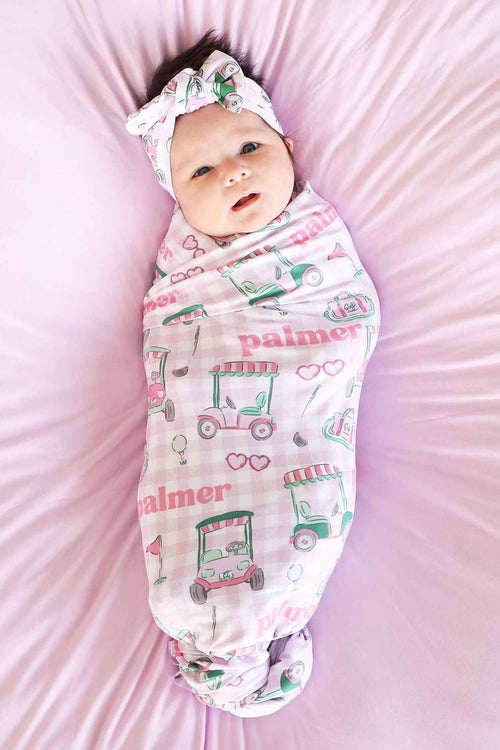 Birdie Babes Personalized Swaddle Blanket | Pink