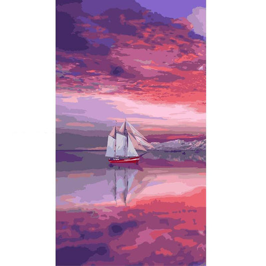Boat Sea Cape Paint By Numbers Kit