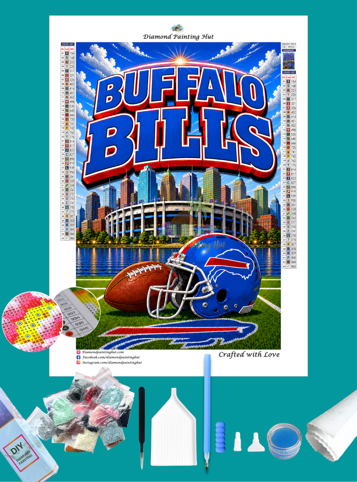 Buffalo NFL Skyline Diamond Painting
