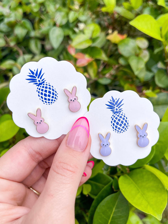 Bunny Enamel Stud Earrings