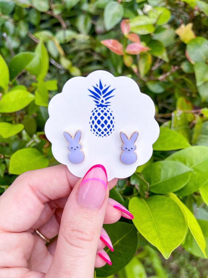 Bunny Enamel Stud Earrings