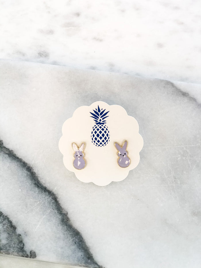Bunny Enamel Stud Earrings
