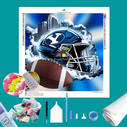 BYU Football Helmet Diamond Painting