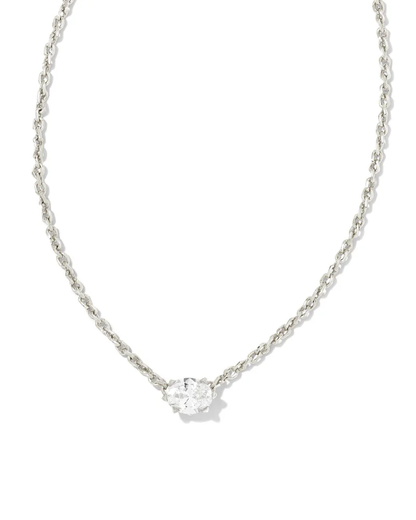 Cailin Pendant Necklace White CZ Silver